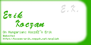 erik koczan business card